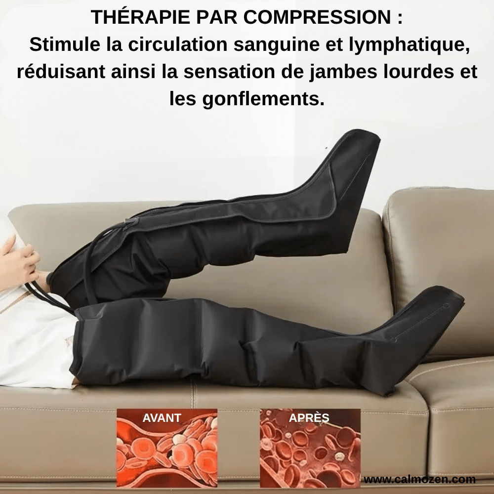 Masseur pour Jambes à Compression d'Air – Légèreté et Bien - être Retrouvés - CALMOZEN