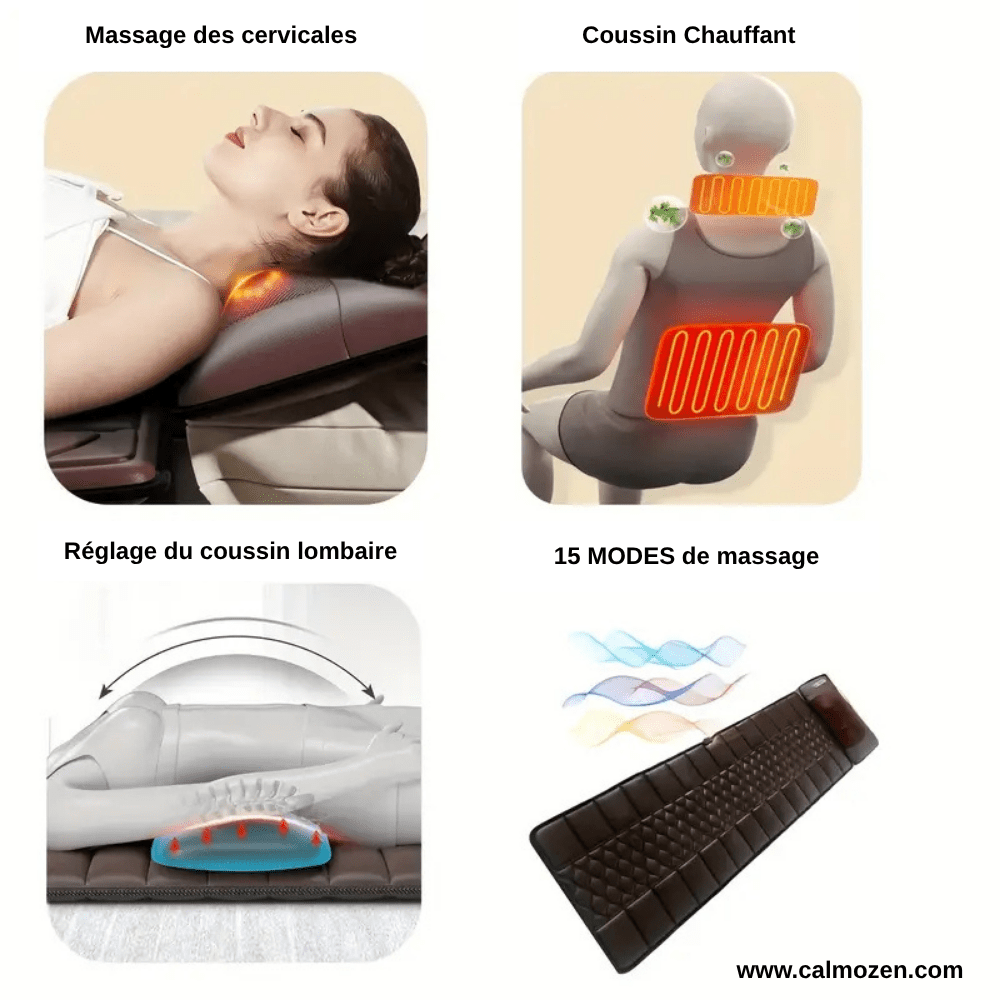 Siège Massant Chauffant Premium – Relaxation complète du corps à domicile - CALMOZEN