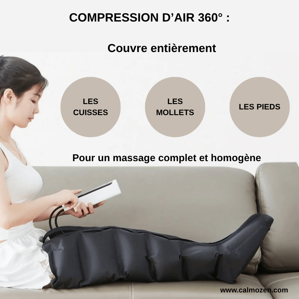 Masseur pour Jambes à Compression d'Air – Légèreté et Bien - être Retrouvés - CALMOZEN