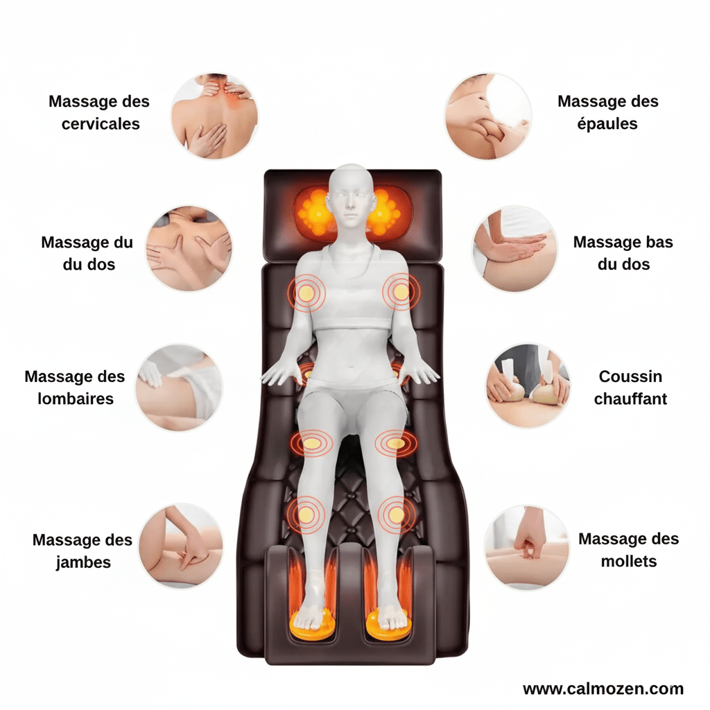 Siège Massant Chauffant Premium – L’expérience de relaxation totale à la maison - CALMOZEN