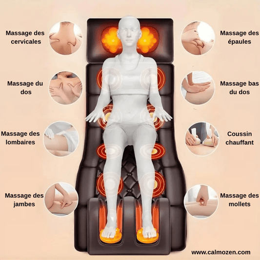 Siège Massant Chauffant Premium – Relaxation complète du corps à domicile - CALMOZEN